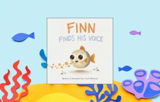 A children's book cover featuring an illustrated fish, against a backdrop showing the bottom of the sea, with coral and other fish surrounding it