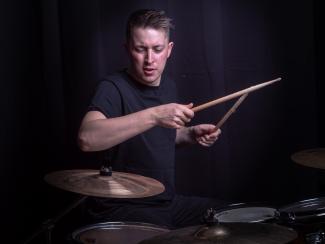 A man playing the drums