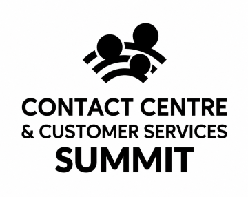 A logo saying 'Contact Centre & Customer Services Summit'