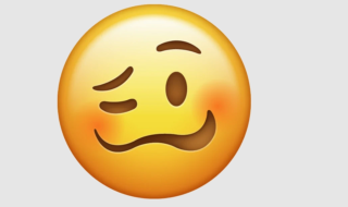An emoji showing a woozy face
