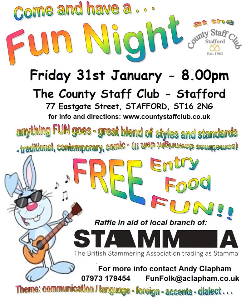 Fundraising 'Fun Night' in Stafford