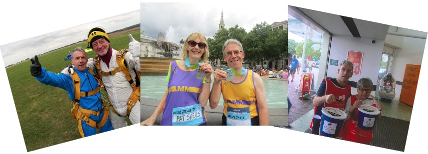 Montage of supporter John Russell's fundraising efforts