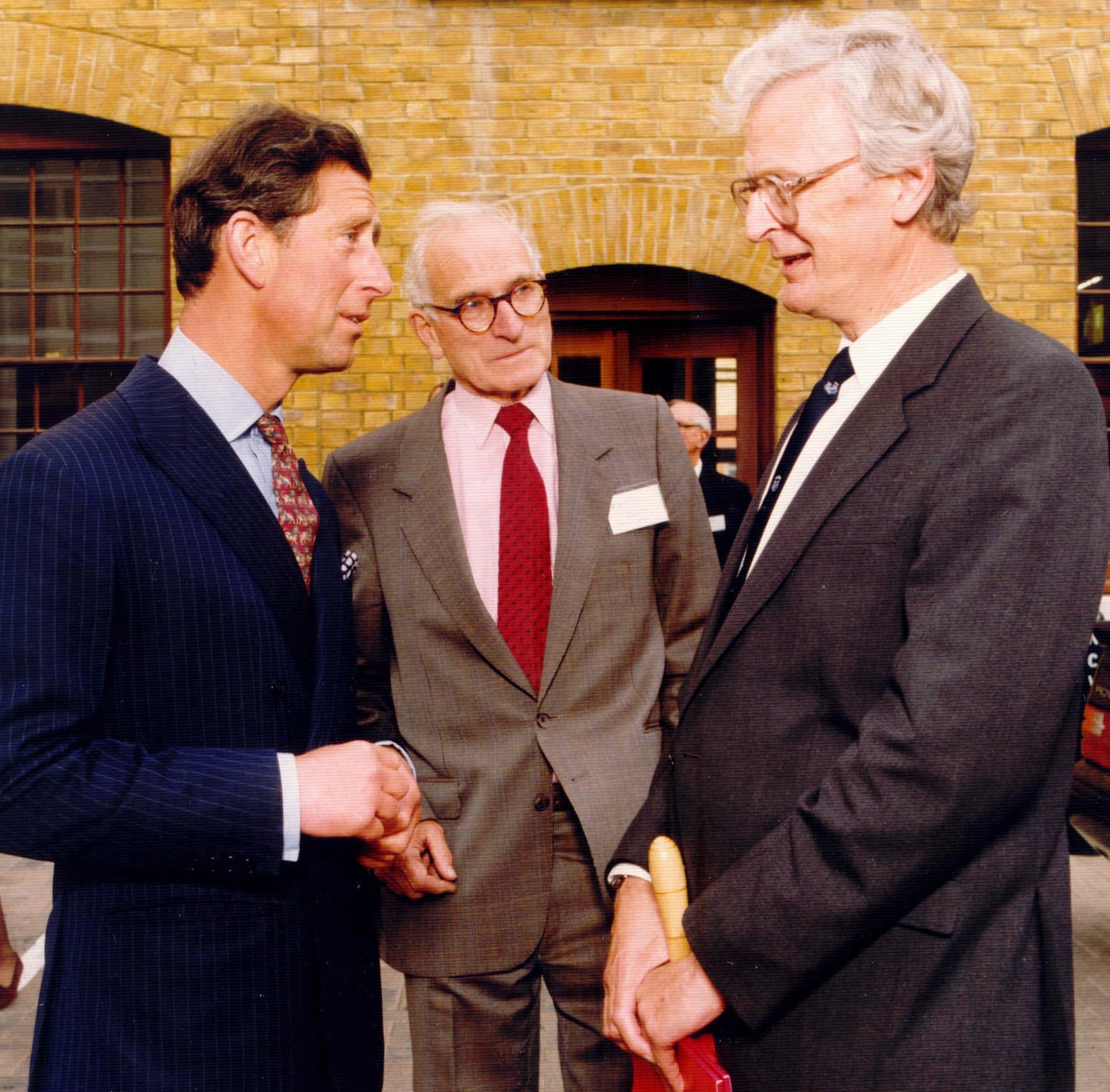 Brian Dodsworth, the charity's President, meeting Prince Charles