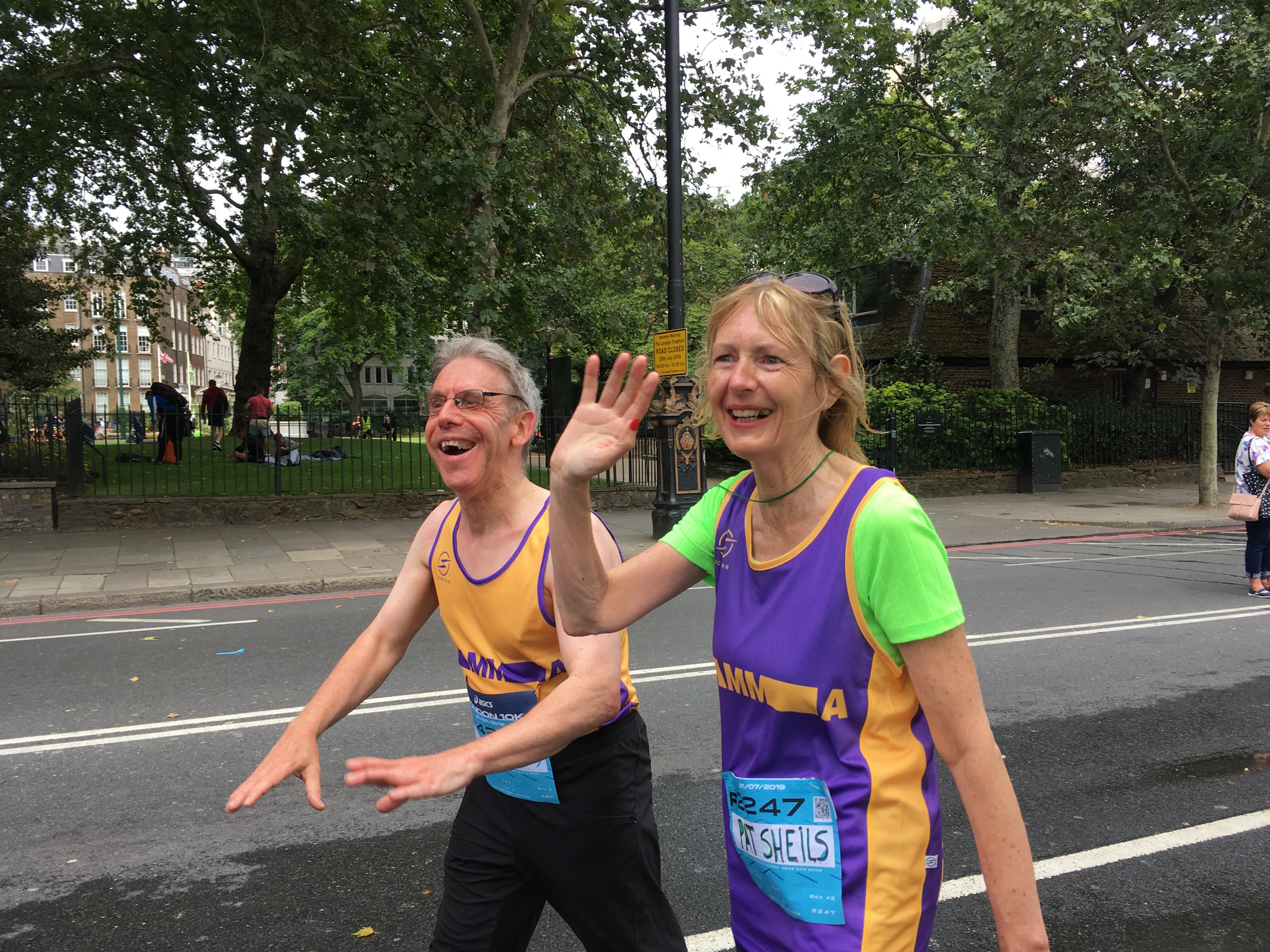 London 10k: John and Pat running