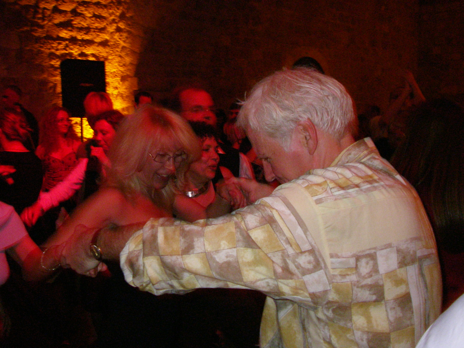 A man and woman dancing